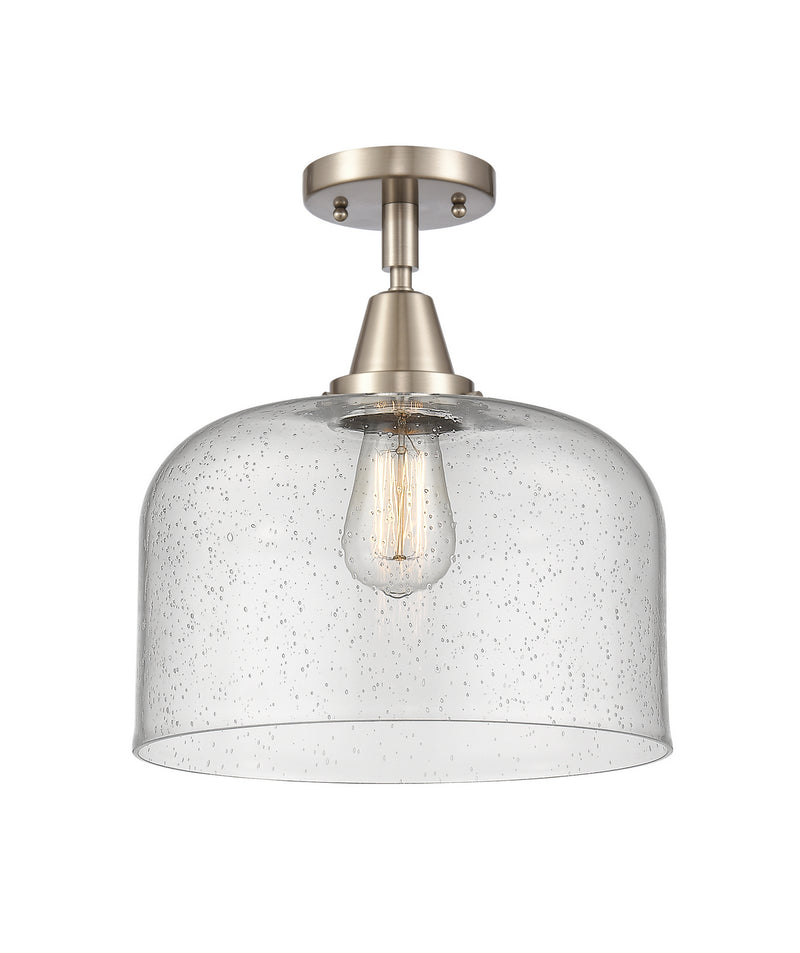 Innovations 447-1C-SN-G74-L One Light Flush Mount, Brushed Satin Nickel