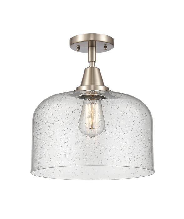 Innovations 447-1C-SN-G74-L One Light Flush Mount, Brushed Satin Nickel