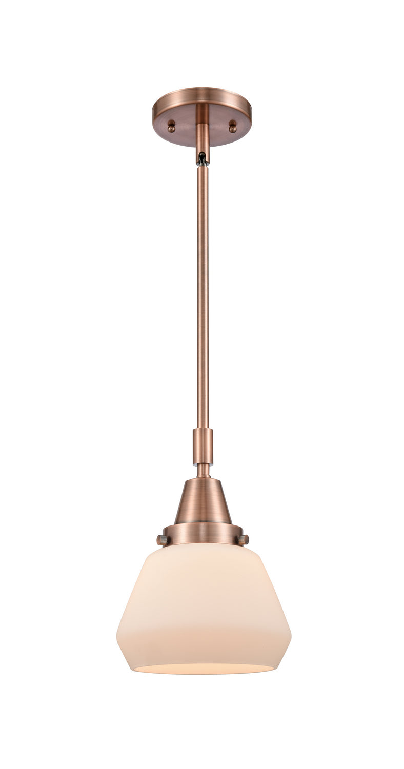 Innovations 447-1S-AC-G171 One Light Mini Pendant, Antique Copper