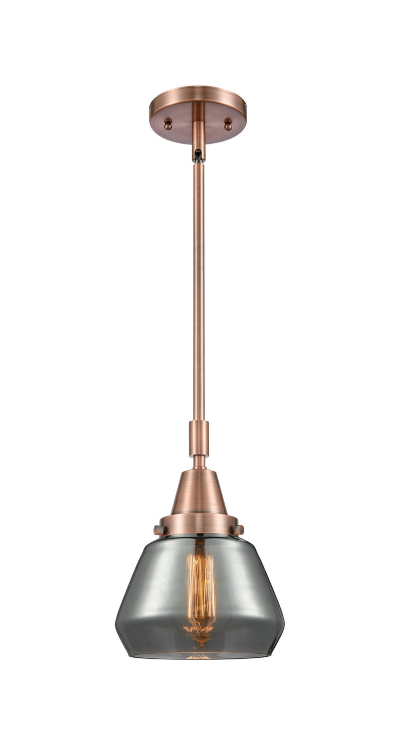Innovations 447-1S-AC-G173 One Light Mini Pendant, Antique Copper