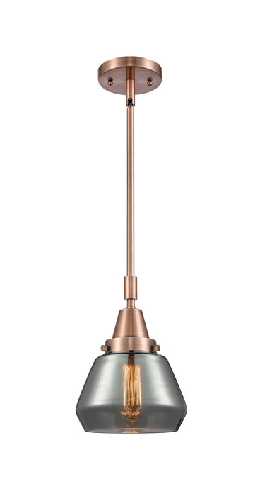 Innovations 447-1S-AC-G173 One Light Mini Pendant, Antique Copper