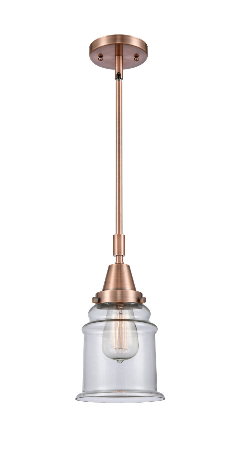 Innovations 447-1S-AC-G182 One Light Mini Pendant, Antique Copper