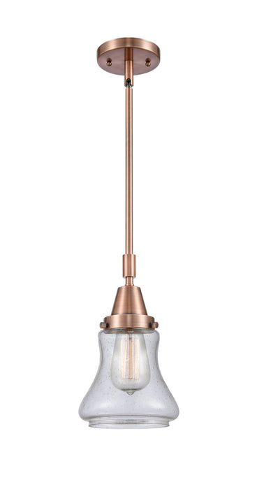 Innovations 447-1S-AC-G194 One Light Mini Pendant, Antique Copper