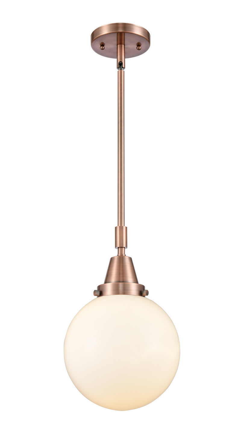 Innovations 447-1S-AC-G201-8-LED LED Mini Pendant, Antique Copper