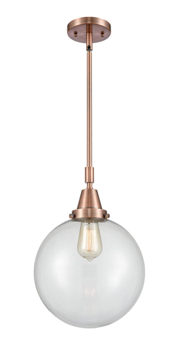 Innovations 447-1S-AC-G202-10 One Light Mini Pendant, Antique Copper