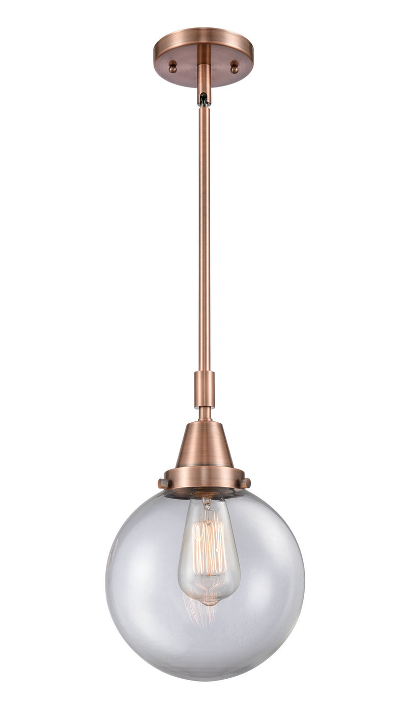 Innovations 447-1S-AC-G202-8-LED LED Mini Pendant, Antique Copper