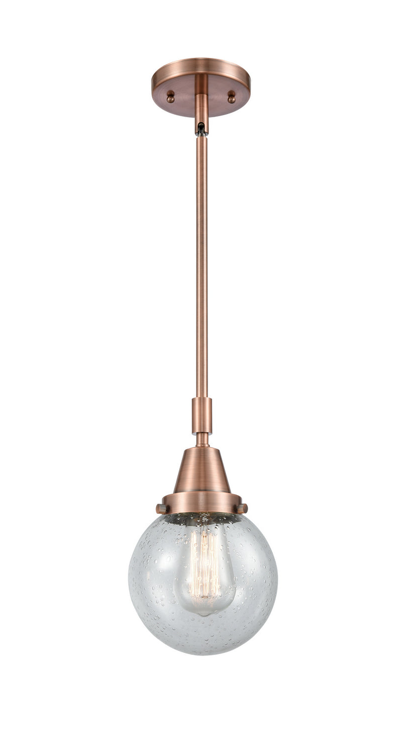 Innovations 447-1S-AC-G204-6-LED LED Mini Pendant, Antique Copper