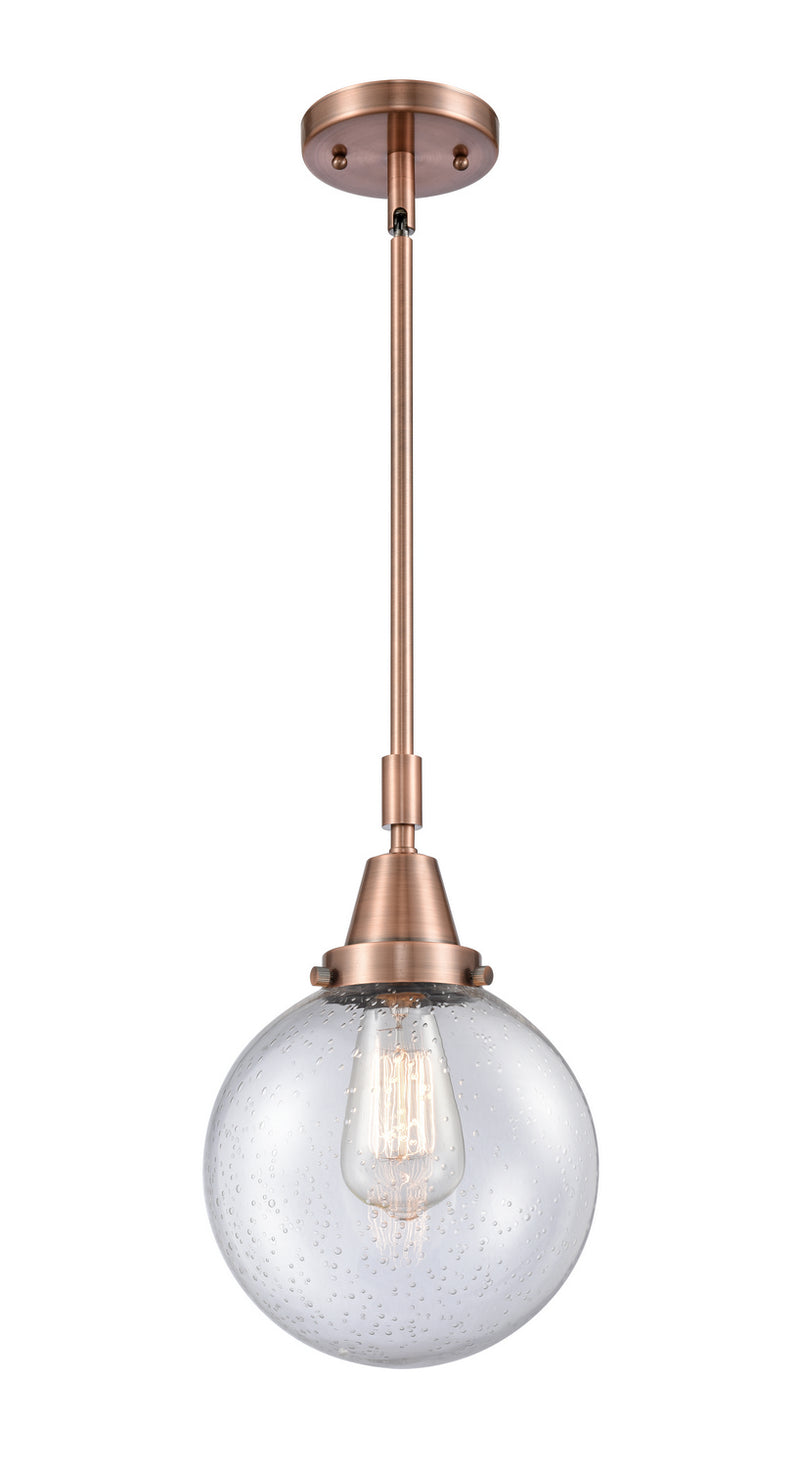 Innovations 447-1S-AC-G204-8-LED LED Mini Pendant, Antique Copper