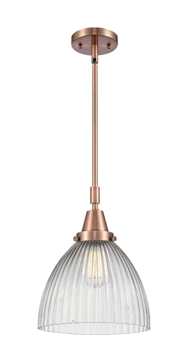 Innovations 447-1S-AC-G222 One Light Mini Pendant, Antique Copper