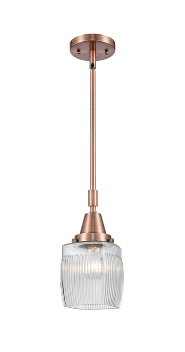 Innovations 447-1S-AC-G302-LED LED Mini Pendant, Antique Copper
