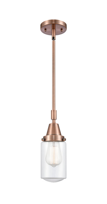 Innovations 447-1S-AC-G312 One Light Mini Pendant, Antique Copper