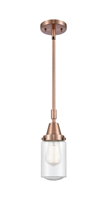 Innovations 447-1S-AC-G314 One Light Mini Pendant, Antique Copper