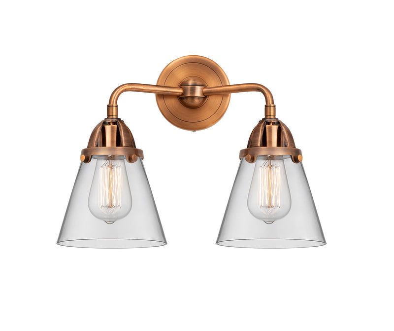 Innovations 288-2W-AC-G62 Two Light Bath Vanity, Antique Copper