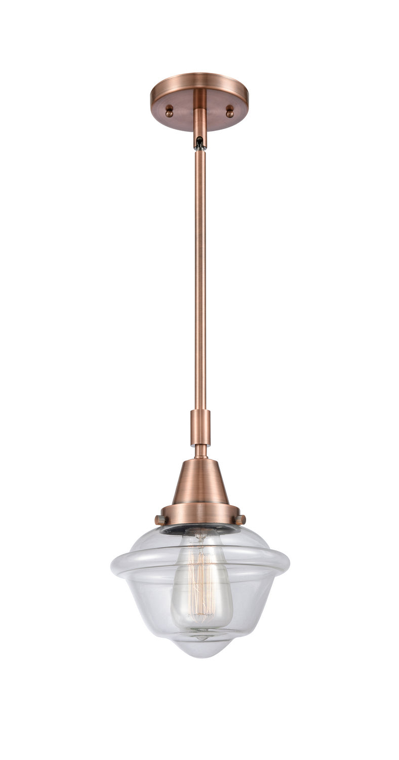 Innovations 447-1S-AC-G532 One Light Mini Pendant, Antique Copper