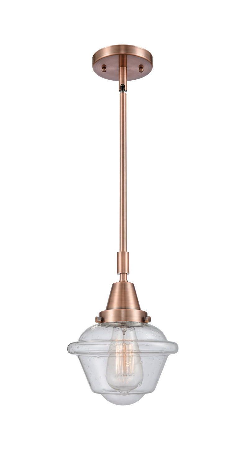 Innovations 447-1S-AC-G534 One Light Mini Pendant, Antique Copper