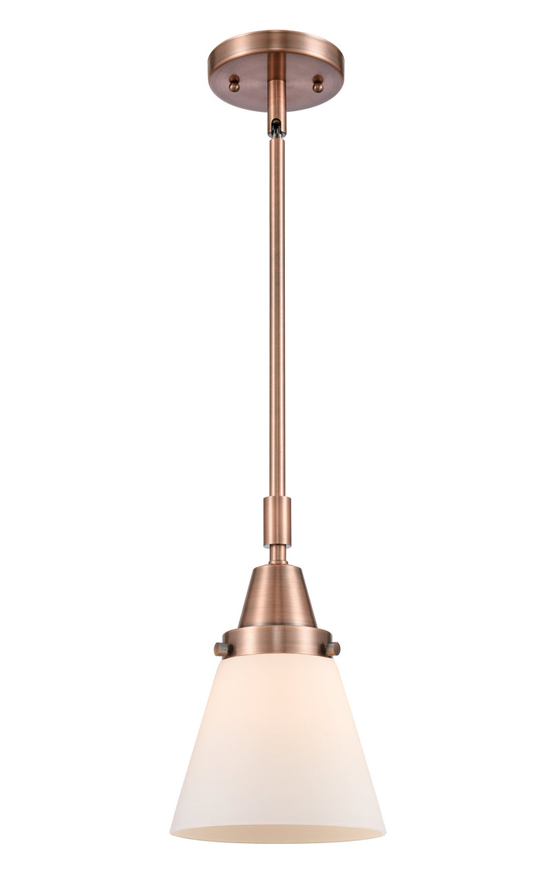 Innovations 447-1S-AC-G61 One Light Mini Pendant, Antique Copper