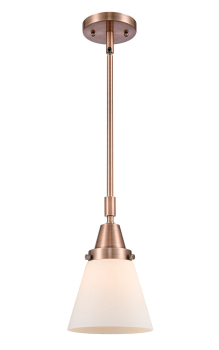 Innovations 447-1S-AC-G61 One Light Mini Pendant, Antique Copper