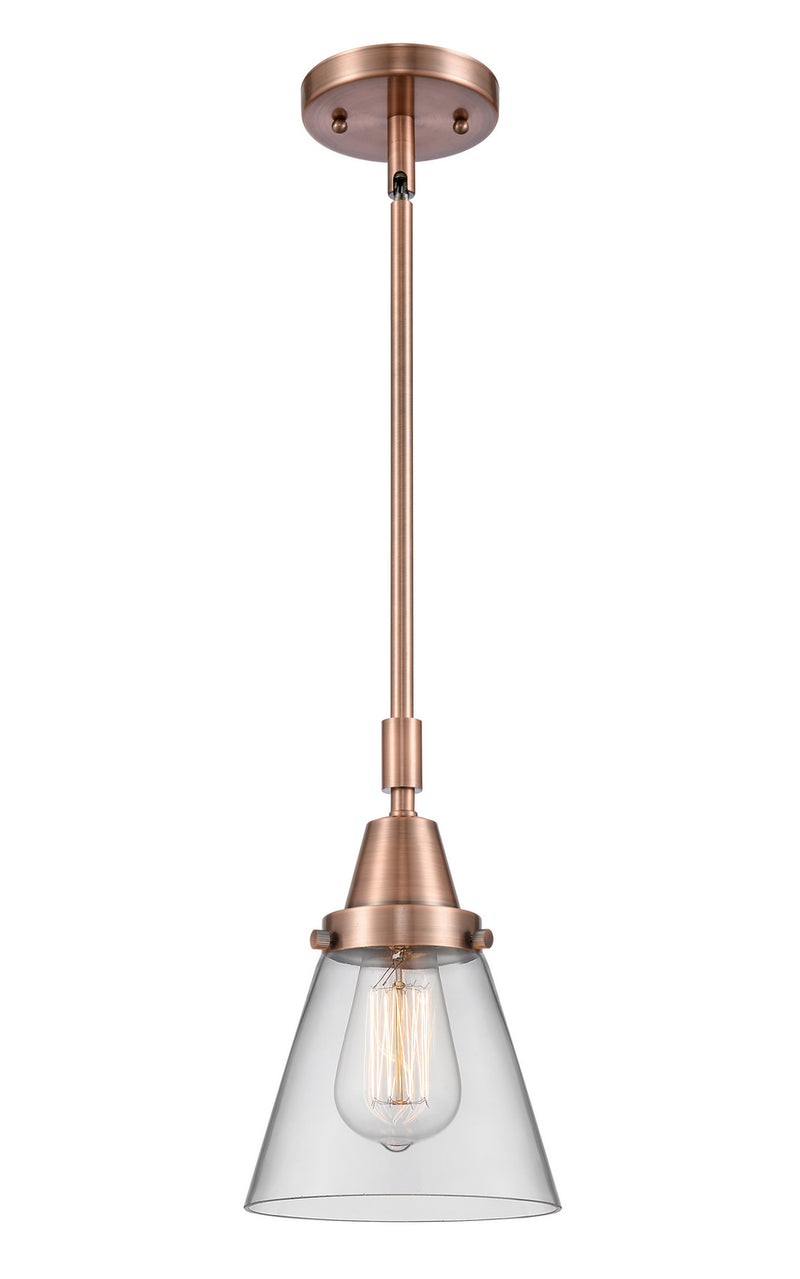 Innovations 447-1S-AC-G62 One Light Mini Pendant, Antique Copper