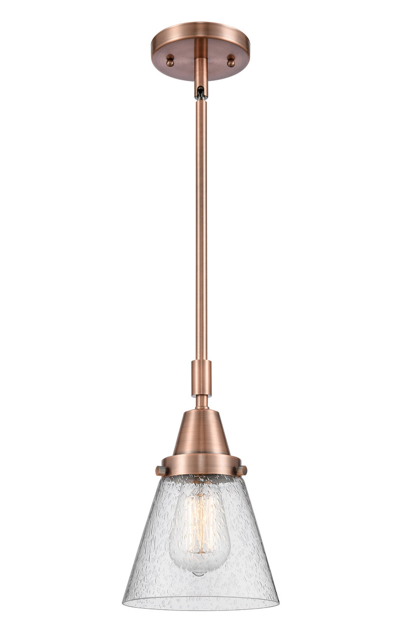 Innovations 447-1S-AC-G64 One Light Mini Pendant, Antique Copper