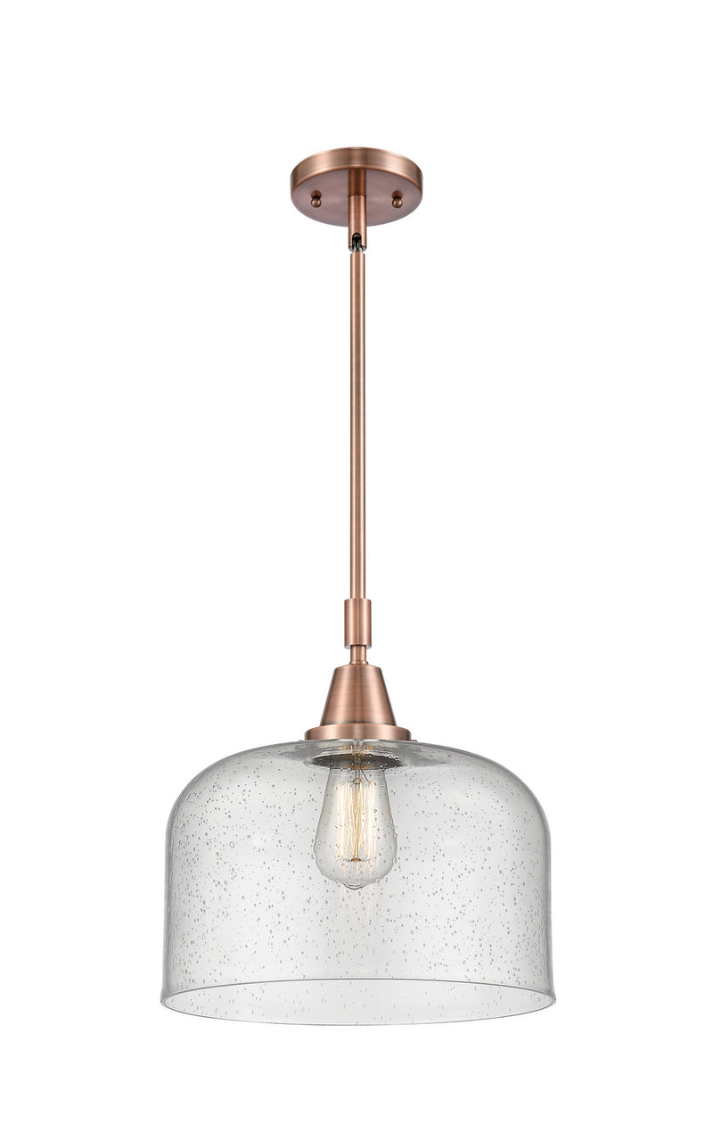 Innovations 447-1S-AC-G74-L One Light Mini Pendant, Antique Copper