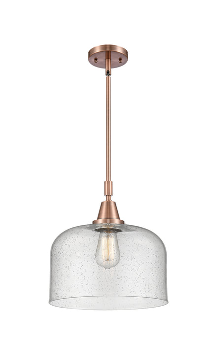Innovations 447-1S-AC-G74-L-LED LED Mini Pendant, Antique Copper