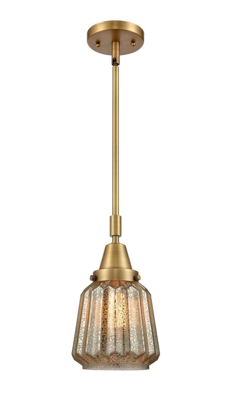 Innovations 447-1S-BB-G146 One Light Mini Pendant, Brushed Brass