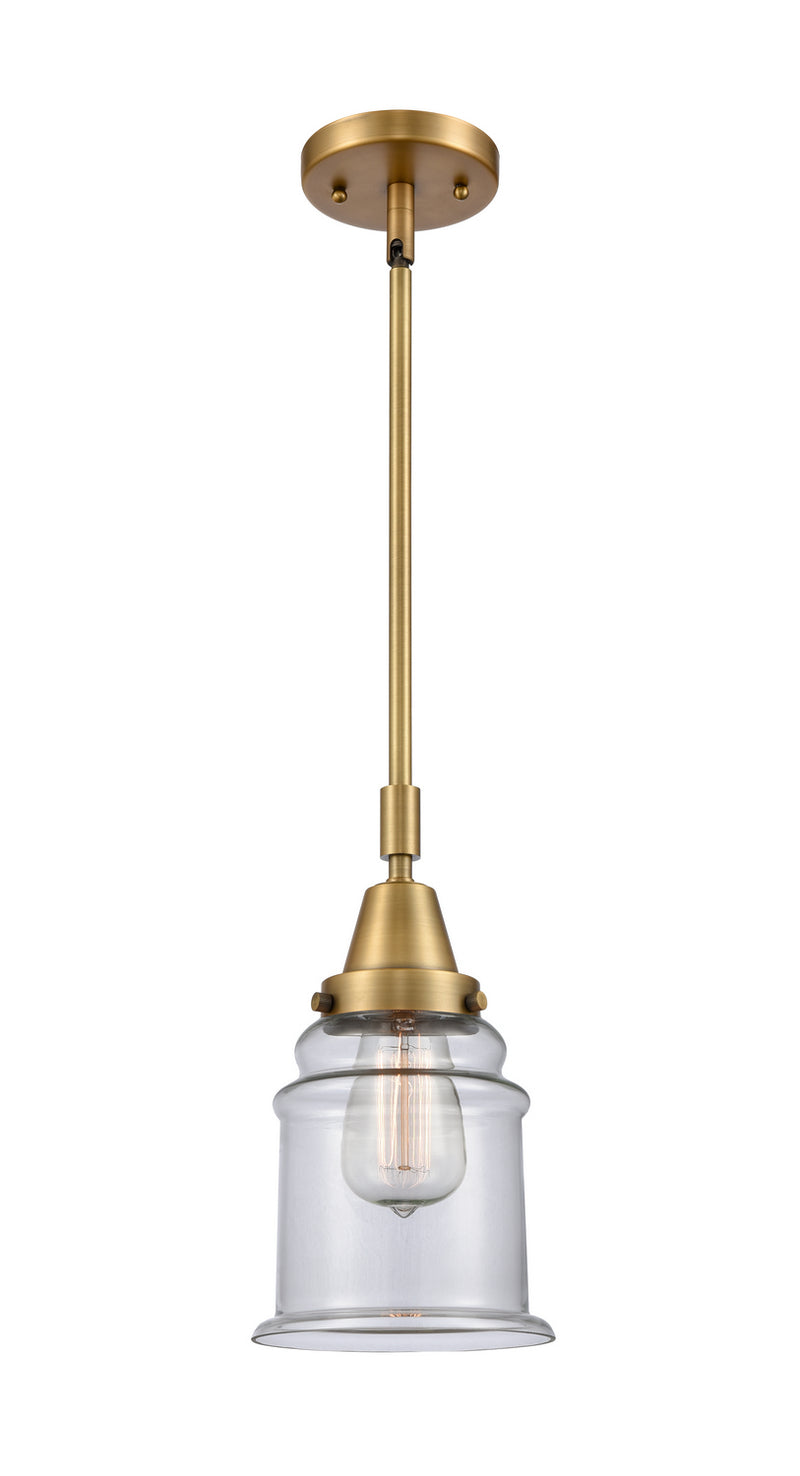 Innovations 447-1S-BB-G182 One Light Mini Pendant, Brushed Brass