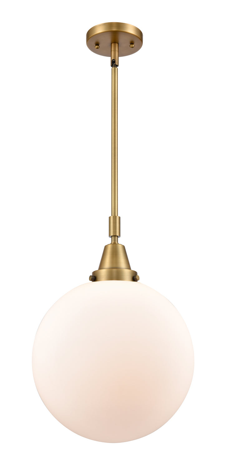 Innovations 447-1S-BB-G201-12 One Light Mini Pendant, Brushed Brass