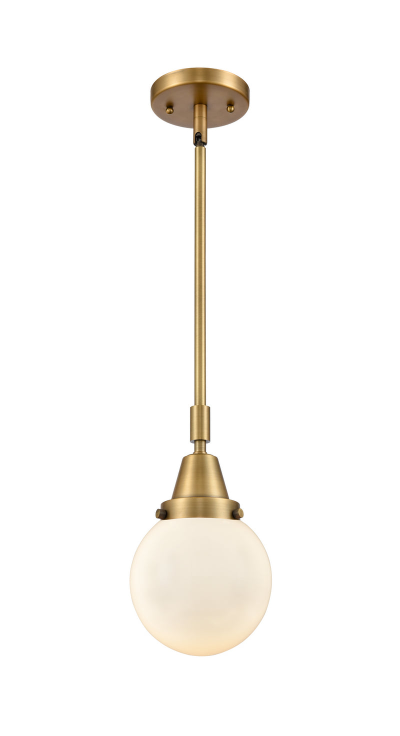 Innovations 447-1S-BB-G201-6 One Light Mini Pendant, Brushed Brass