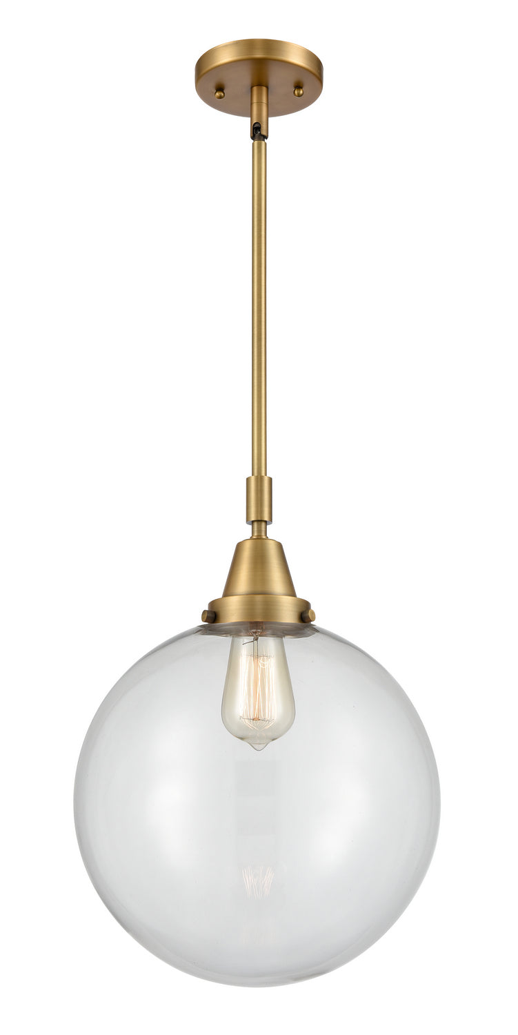 Innovations 447-1S-BB-G202-12 One Light Mini Pendant, Brushed Brass