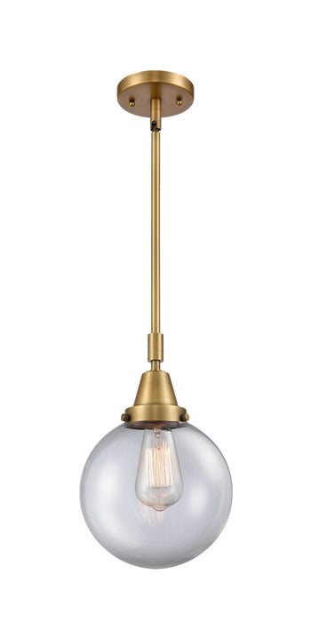 Innovations 447-1S-BB-G202-8 One Light Mini Pendant, Brushed Brass