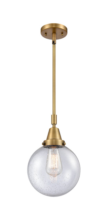 Innovations 447-1S-BB-G204-8 One Light Mini Pendant, Brushed Brass
