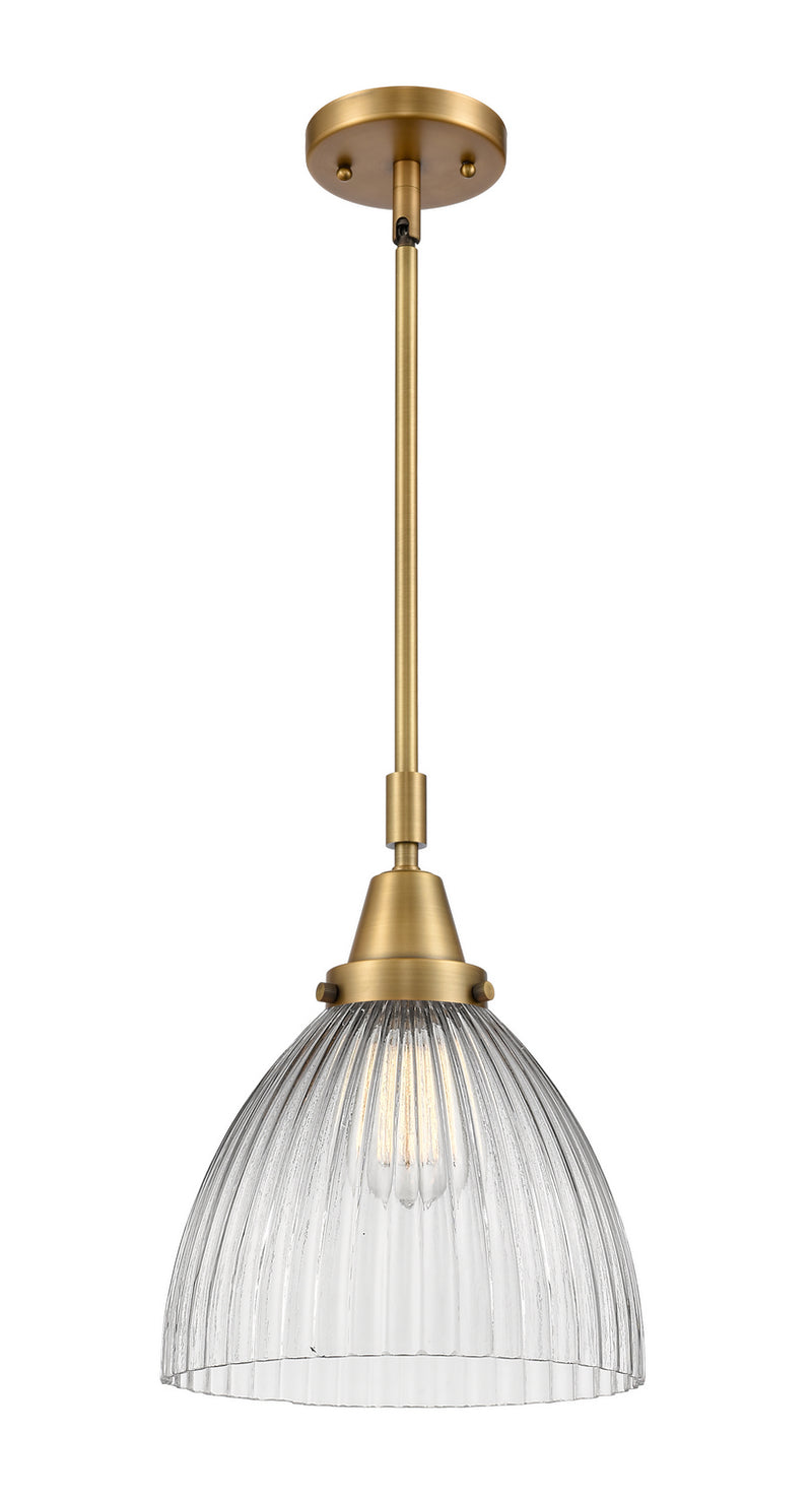 Innovations 447-1S-BB-G222 One Light Mini Pendant, Brushed Brass