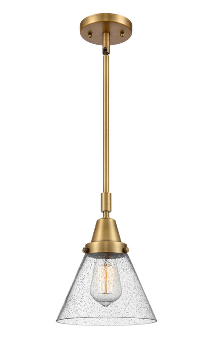 Innovations 447-1S-BB-G44 One Light Mini Pendant, Brushed Brass