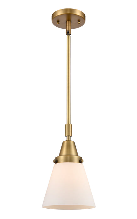 Innovations 447-1S-BB-G61 One Light Mini Pendant, Brushed Brass