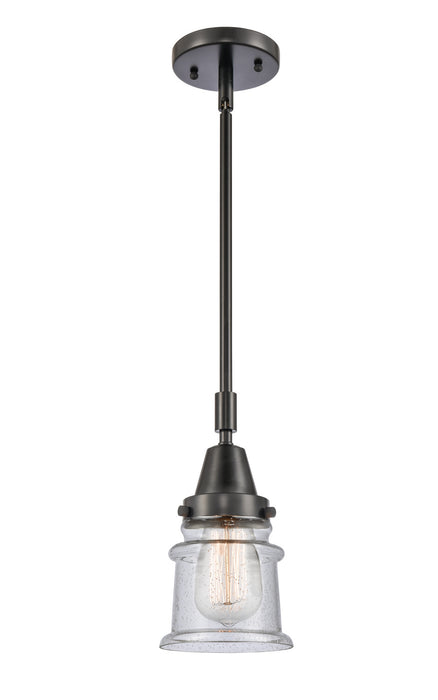 Innovations 447-1S-BK-G184S One Light Mini Pendant, Matte Black