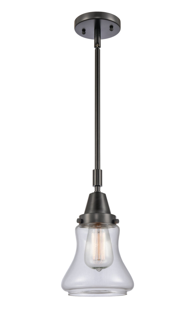 Innovations 447-1S-BK-G192 One Light Mini Pendant, Matte Black
