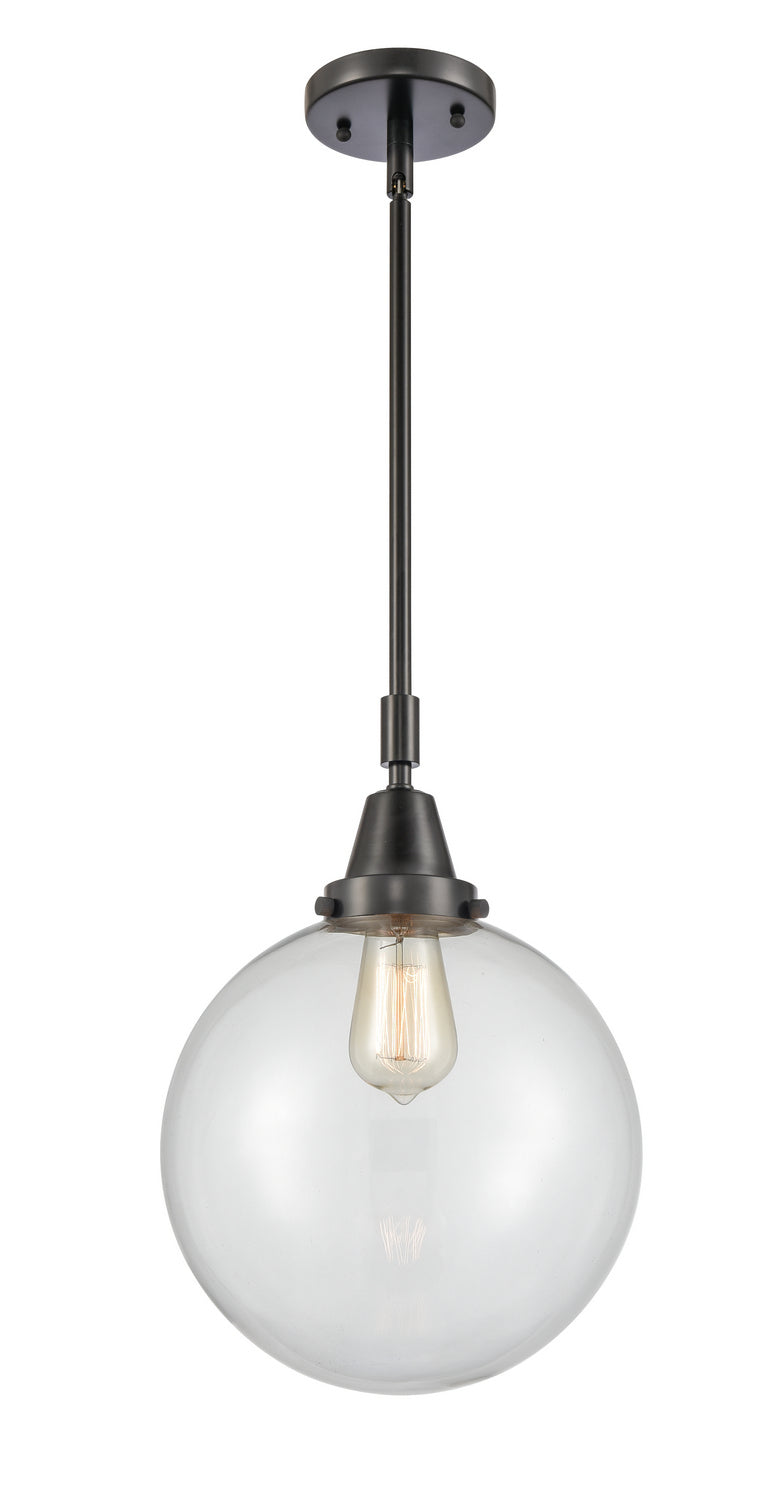 Innovations 447-1S-BK-G202-10 One Light Mini Pendant, Matte Black