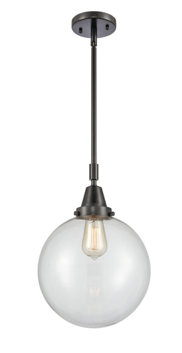 Innovations 447-1S-BK-G202-10 One Light Mini Pendant, Matte Black