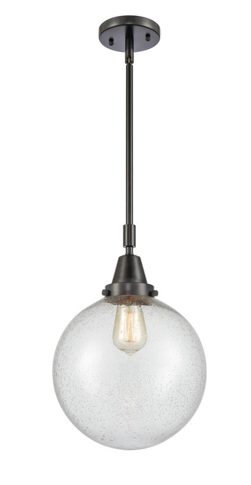 Innovations 447-1S-BK-G204-10 One Light Mini Pendant, Matte Black