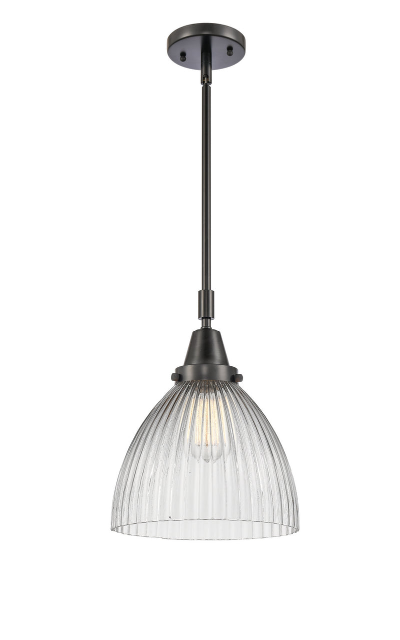 Innovations 447-1S-BK-G222 One Light Mini Pendant, Matte Black