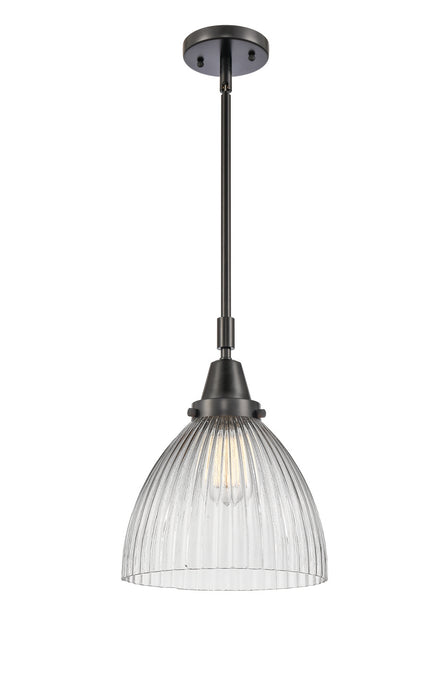 Innovations 447-1S-BK-G222 One Light Mini Pendant, Matte Black