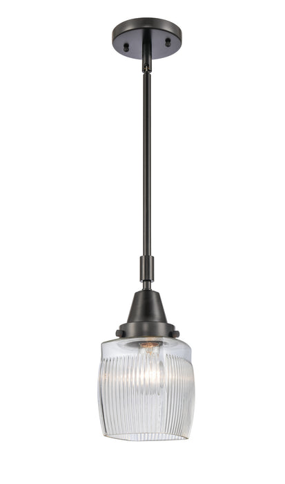 Innovations 447-1S-BK-G302 One Light Mini Pendant, Matte Black