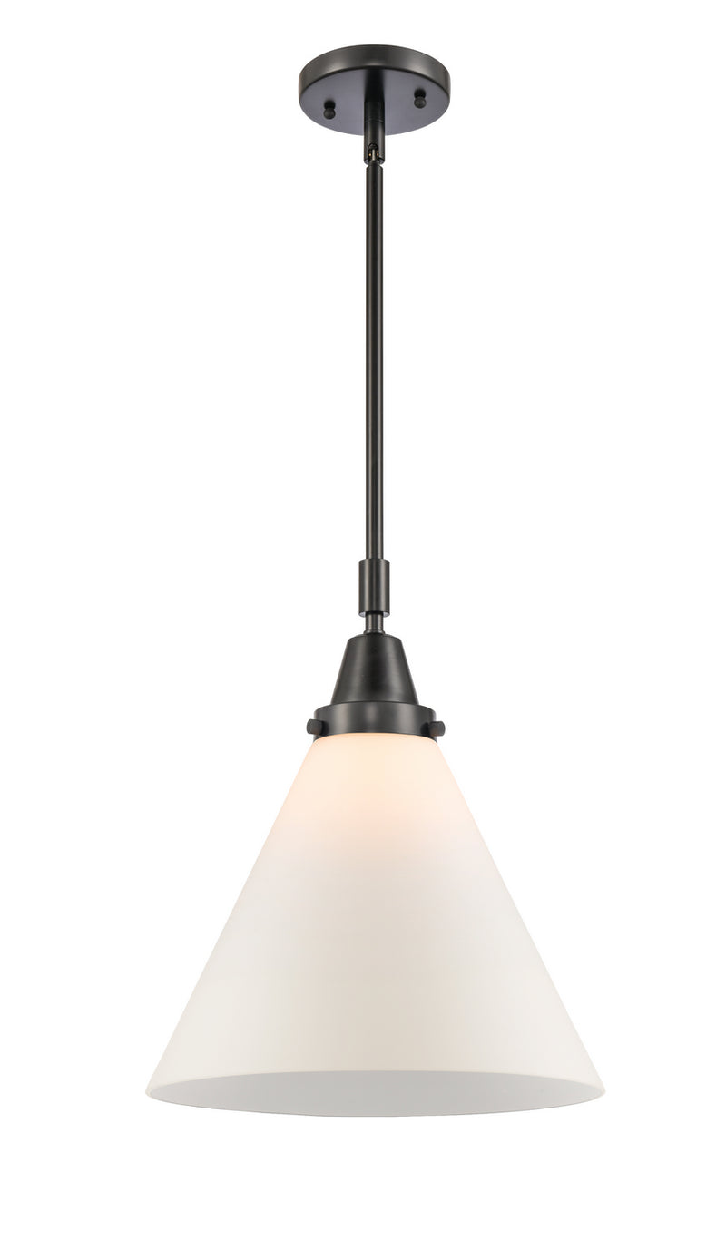 Innovations 447-1S-BK-G41-L One Light Mini Pendant, Matte Black