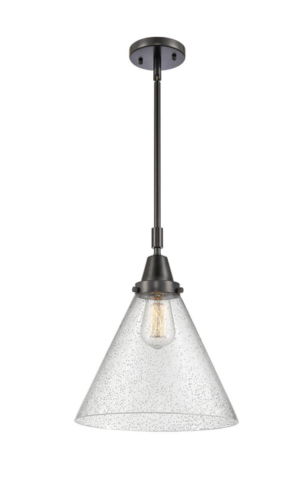Innovations 447-1S-BK-G44-L One Light Mini Pendant, Matte Black