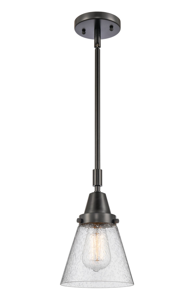 Innovations 447-1S-BK-G64 One Light Mini Pendant, Matte Black