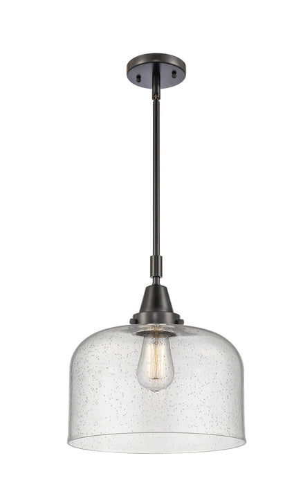 Innovations 447-1S-BK-G74-L One Light Mini Pendant, Matte Black