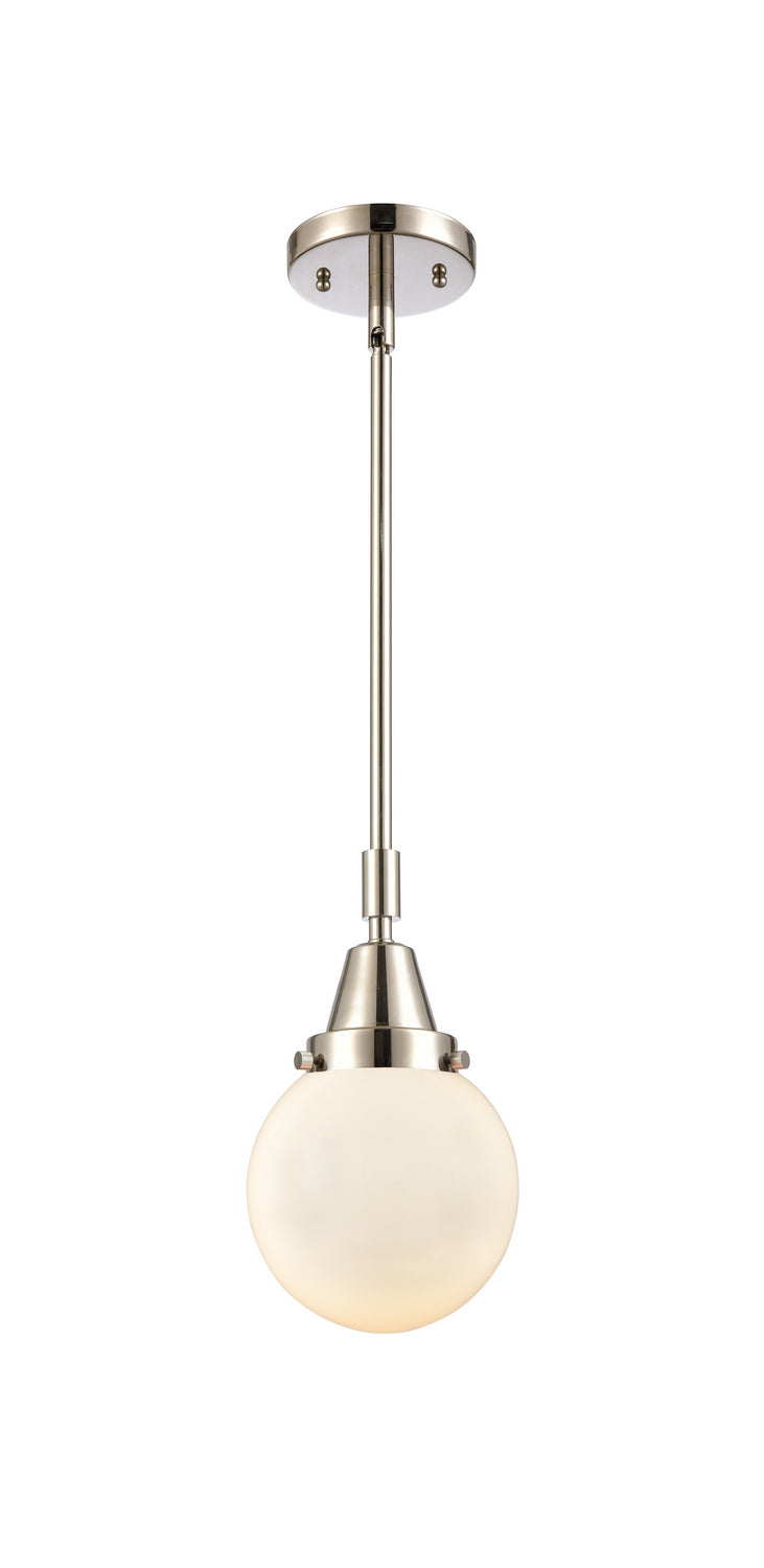 Innovations 447-1S-PN-G201-6 One Light Mini Pendant, Polished Nickel