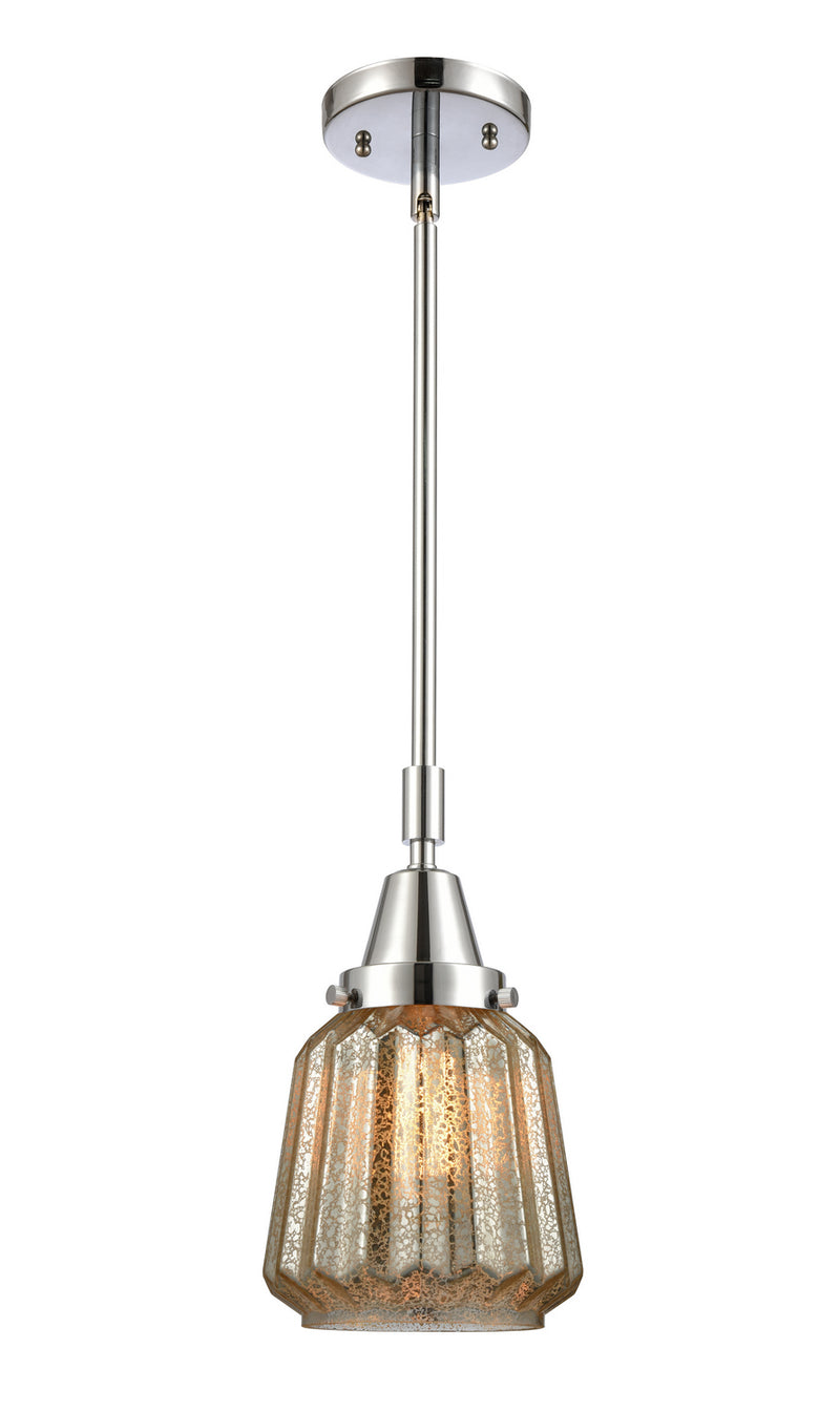Innovations 447-1S-PC-G146 One Light Mini Pendant, Polished Chrome