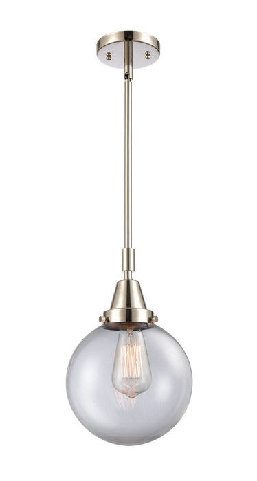 Innovations 447-1S-PN-G202-8 One Light Mini Pendant, Polished Nickel